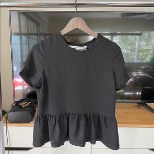 Veronica Bears Silk Black Top